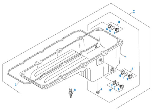 Oil Pan Isolator assembly Detroit Diesel Series 60 application