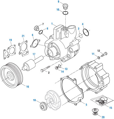 Water Pump Assembly Caterpillar 3116 / 3126 / 3126B / C7 Application