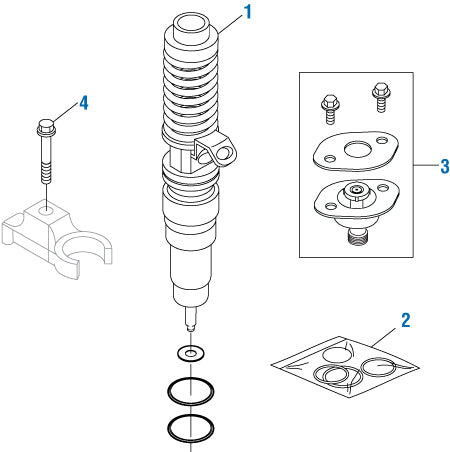 DEF Injector Kit,Doser 7th Injector Mack MP7/MP8 Engines application Volvo D11/D13 Engines application M12 x 1.5 Thread M6 x 15 Screws
