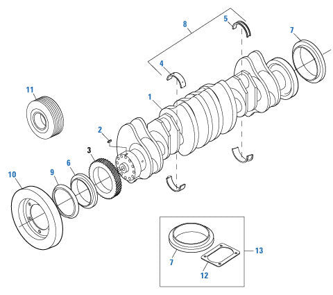 Rear Crankshaft Seal Kit Caterpillar 3116 / 3126 / C7 Series