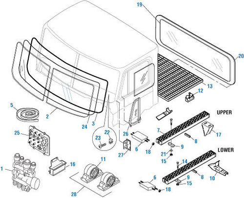 Air Manifold 13 Ports With Pushlock Fittings Mack CL/CH/CX/CV Models Application