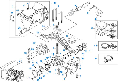Mack,Truck Hendrickson Rear Leaf Camel Back Spring 10 Leaves 38 - 44,000 lbs. Capacity