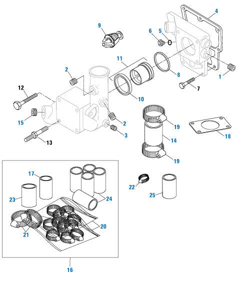 Thermostat Bottom Bypass Type 1.00in Valve Diameter 1.93in Overall Diameter Cummins L10/M11/ISM Application