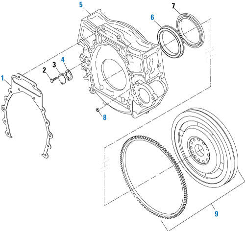 Flywheel Flat 12 Bolt, 15 Clutch Cummin ISX15 Ring Gear 113 Teeth Pilot Bearing 306