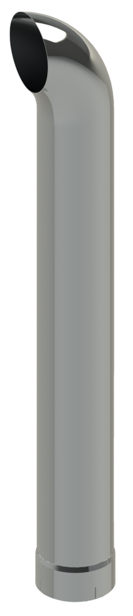 Lincoln Chrome Stack 5" X 84" Curved Id Chrome 5" ID (expanded)