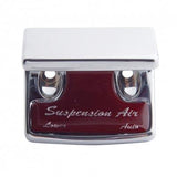 Chrome Plastic Suspension Air Switch Guard With Glossy Sticker For 1990-2010 Freightliner Classic-Red