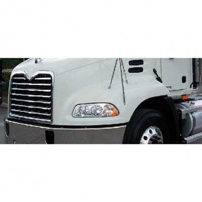 Grille Fits Mack CX Vision With Bug Screen Chrome Plastic