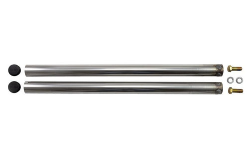 Tramec Post Style Round End Mount, 2 Bracket Set, Stainless Steel, 30.25"