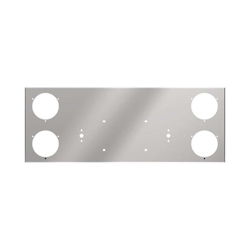 Rear Panel Chrome With 4 Light 4" Red/White