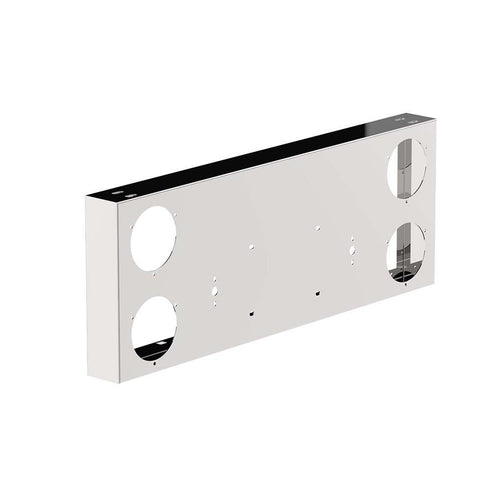 Rear Panel Chrome With 4 Light 4" Red/White