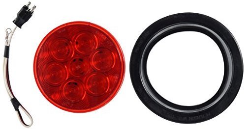 Peterson LED Stop/Turn/Tail, Round, Grommet-Mount, Kit, 4″, Red