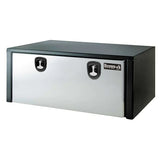 48" x 24" x 24" Black Steel Underbody Truck tool Box With Stainless Steel Door