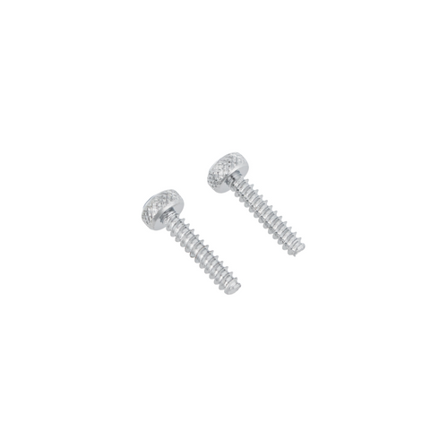 Chrome Short Dash Screw For Freightliner With Clear Crystal (2-Pack)