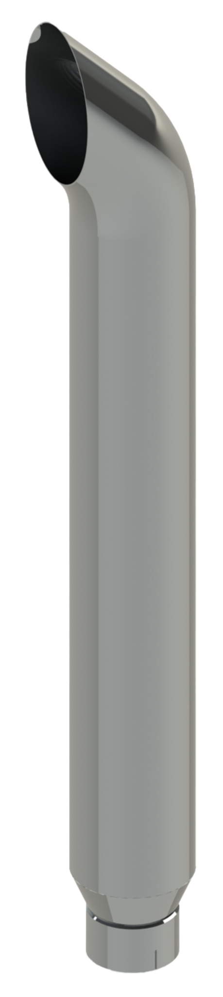 Linocoln Chrome West Coast Curve Cut 6” ID X 84” Reduced To 5” And Expanded (Fits Over)