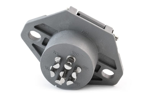 Tramec Small Style Two Hole Receptacle, 180-Degree Connection, Solid Pin