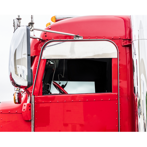 304 Stainless Steel 7" Chop Top Window Trim For 2005+ Peterbilt 379/386/389 (Pair)