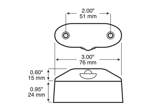 Peterson Single Diode License Led Light; 12 Volt, top, stripped