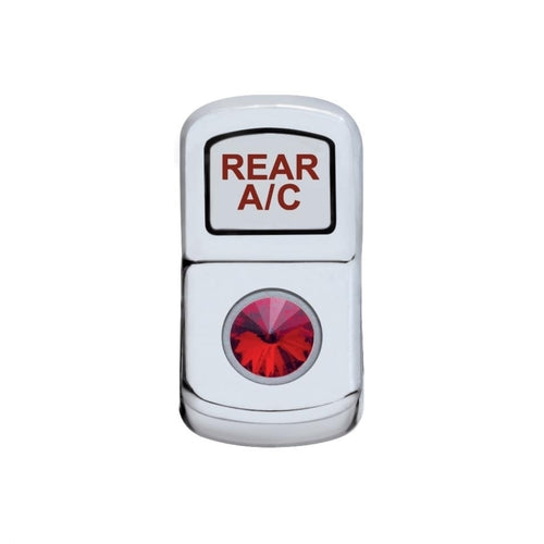 "Rear A/C" Rocker Switch Cover w/ Red Diamond