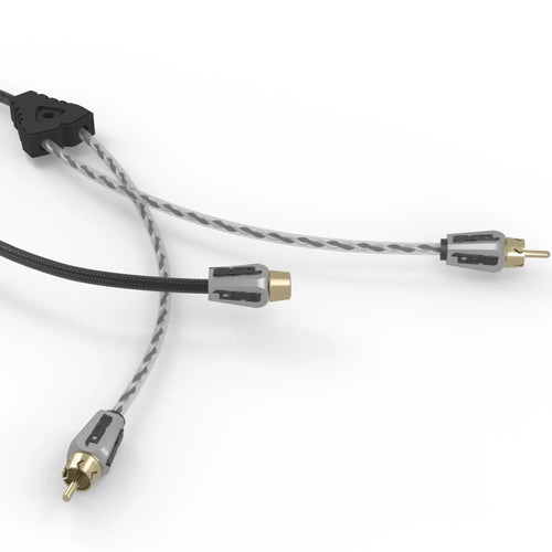 DS18 Level 3 RCA 100% Copper OFC Y Connector 1 FEMALE to 2 MALE - BLACK / RED Kit