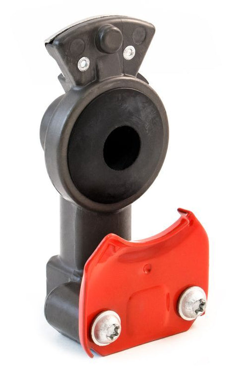 Red Anodized Standard Gladhand, Emergency, Rubber Seal