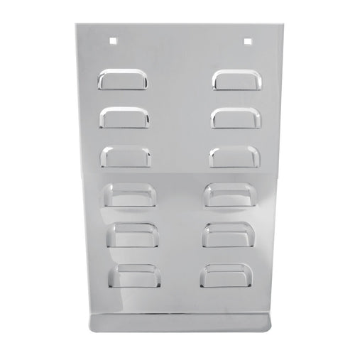 14" Stainless Steel Anti-Sail Louvered Plate w/ Mounting Hardware, Each