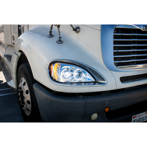 High Power LED Chrome Projection Headlight For 2001-2020 Freightliner Columbia - Driver