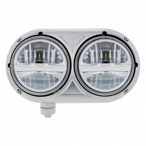 ULTRALIT - 8 High Power LED 5-3/4" Headlight - Silver
