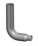 6” Seamless 90° Elbow Reduced 5” OD Top Leg 29”, lower Leg 20”