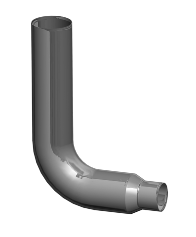 6” Seamless 90° Elbow Reduced 5” OD Top Leg 29”, lower Leg 20”