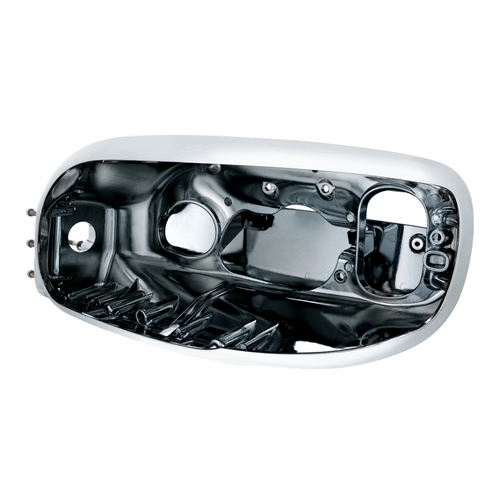 Chrome Aluminum Headlight Housing For 2008-2024 Peterbilt 389-Driver