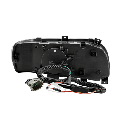 High Power 10 LED Chrome Headlight With 10 LED Turn & 100 LED Halo For 2008-2024 Peterbilt 389-Driver