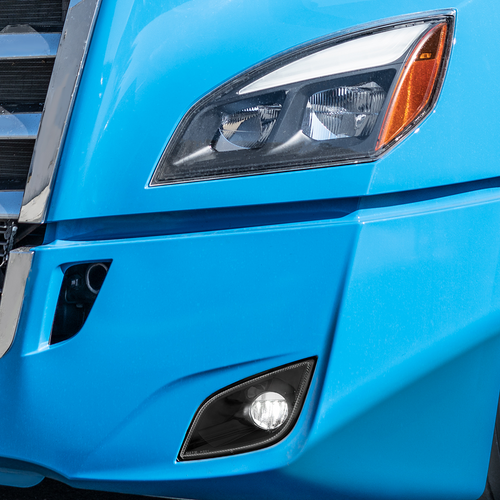 United Pacific Black Single LED Fog Light For 2018-2024 Freightliner Cascadia - Driver - Competition Series