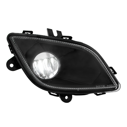 United Pacific Black Single LED Fog Light For 2018-2024 Freightliner Cascadia - Passenger - Competition Series