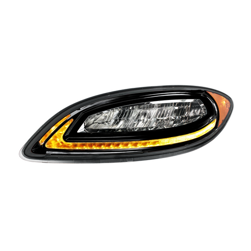 Black Head Lamp Fits International Prostar 08-18 Driver Side