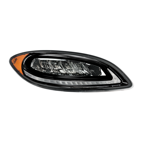 High Power 12 LED Blackout Headlight With 23 LED Dual Color Light Bar For 2006-2017 International Prostar-Passenger