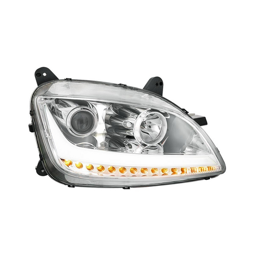 Chrome Projection Headlight With LED Position Light & Sequential Signal For 2012-2021 Peterbilt 579, 587 - Passenger