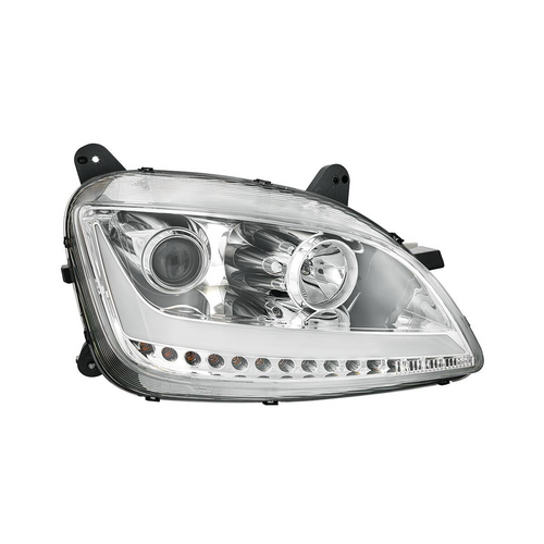 Chrome Projection Headlight With LED Position Light & Sequential Signal For 2012-2021 Peterbilt 579, 587 - Passenger