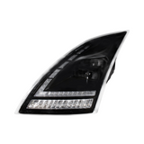 Blackout Full LED Headlight With LED Turn Signal and DRL For 2018-2024 Volvo VNL-Driver