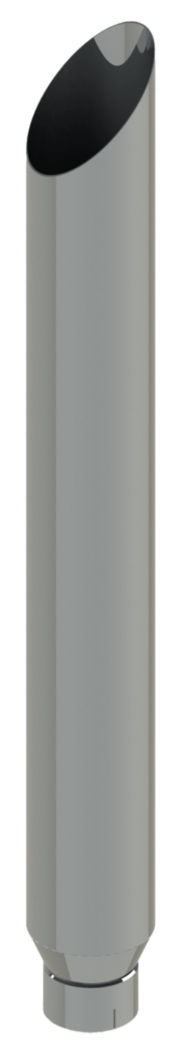 Lincoln Chrome Miter Cut 7” I.D X 84” L Reduced To 5” And Expanded (Fits Over)Top Stack Lincoln