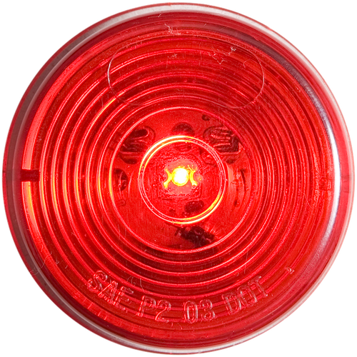 Red marker/clearance light, grommet mount 2" 12V