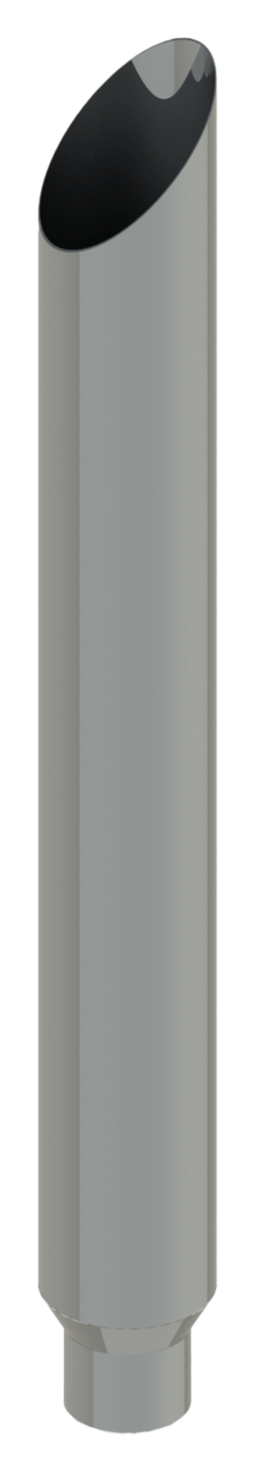 Lincoln Chrome 8" X 60" Miter Top Stacks Reduced 5" OD