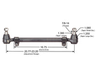 Drag Link Fits Peterbilt 20.77" - 23.20 "