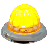 Legendary 1-1/2 Glass Watermelon Amber-Clear 3 Wire Dual Function Chrome Bezel, Stud Mount LED Light - Each