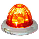 Legendary 1-1/2 Glass Watermelon Red-Red 3 Wire Chrome Bezel, Stud Mount LED Light - Each