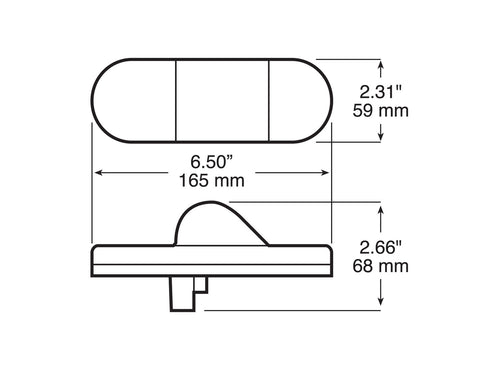 Peterson Lumen X® PL3 Oval Auxiliary Mid-Turn Light w/ Reflex Grommet