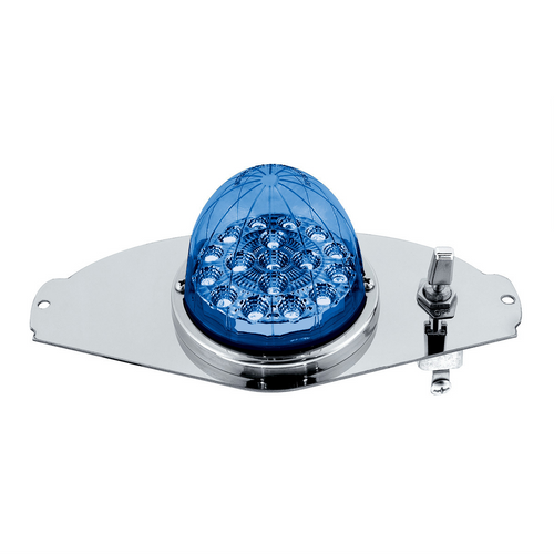 304 SS Above Door Dome Light Kit W/ 17 LED Double Fury Watermelon For 2008-2017 FL Cascadia-Amber & Blue LED