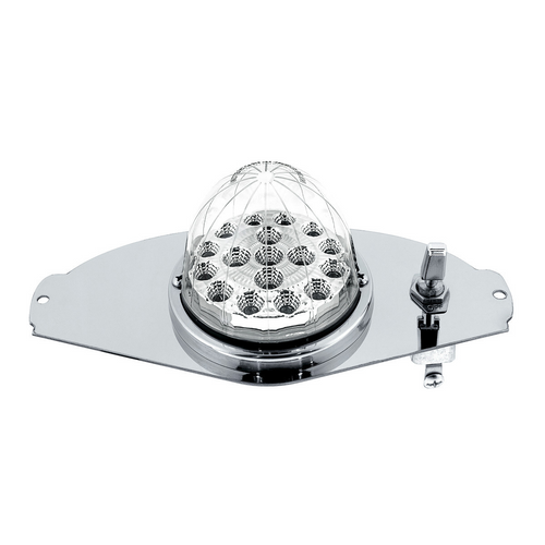 304 SS Above Door Dome Light Kit W/ 17 LED Double Fury Watermelon For 2008-2017 FL Cascadia-Amber & Blue LED