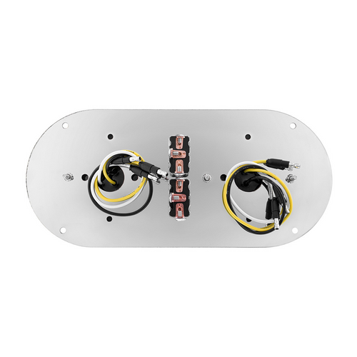 304 SS Above Door Dome Light Kit With 2 X 17 LED Double Fury Watermelon For KW & PB Trucks-Red & White LED