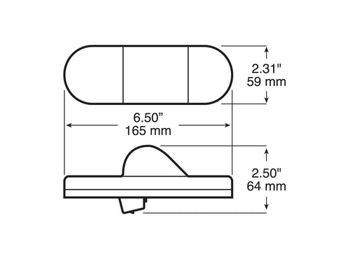Peterson Lumen X ® AMP Oval Auxiliary Mid-Turn Light w/ Reflex