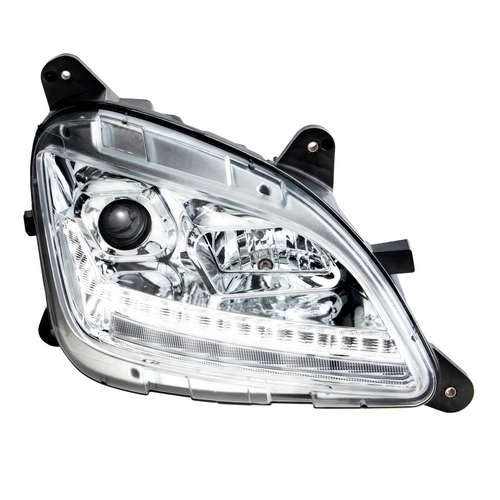 Chrome Projection Headlight With LED Sequential Turn and DRL For 2012-2021 Peterbilt 579- Passenger